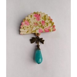 Broche XL "Eventail fleuri"...